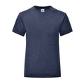 Heather Navy - Front - Fruit of the Loom Girls Iconic 150 T-Shirt