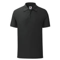 Black - Front - Fruit of the Loom Mens Tailored Polo Shirt