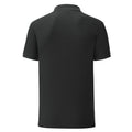 Black - Back - Fruit of the Loom Mens Tailored Polo Shirt