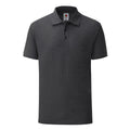 Dark Heather - Front - Fruit of the Loom Mens Tailored Polo Shirt