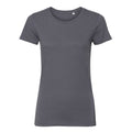 Convoy Grey - Front - Russell Womens-Ladies Organic Short-Sleeved T-Shirt