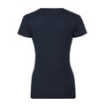 French Navy - Back - Russell Womens-Ladies Organic Short-Sleeved T-Shirt