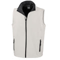 White-Black - Front - Result Mens Printable Softshell Body Warmer