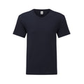 Dark Navy - Front - Fruit of the Loom Mens Iconic 150 V Neck T-Shirt