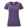 Purple Heather - Front - Fruit of the Loom Womens-Ladies Iconic 150 T-Shirt