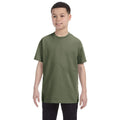 Charcoal - Side - Gildan Youth Unisex Heavy Cotton T-Shirt