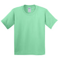 Lime - Side - Gildan Youth Unisex Heavy Cotton T-Shirt