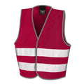 Burgundy - Front - SAFE-GUARD by Result Childrens-Kids Core Enhanced Hi-Vis Vest