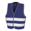 Navy - Front - SAFE-GUARD by Result Childrens-Kids Core Enhanced Hi-Vis Vest