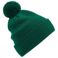 Bottle Green - Front - Beechfield Snowstar Organic Cotton Beanie