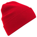 Classic Red - Front - Beechfield Original Organic Cotton Cuffed Beanie