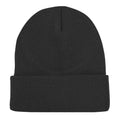 Black - Side - Beechfield Original Organic Cotton Cuffed Beanie