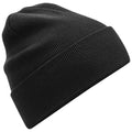 Black - Front - Beechfield Original Organic Cotton Cuffed Beanie