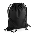 Black - Front - Bagbase Recycled Drawstring Bag