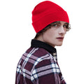 Classic Red - Back - Beechfield Original Recycled Cuffed Beanie