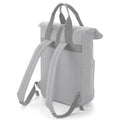 Light Grey - Side - Bagbase Roll Top Twin Handle Backpack