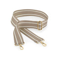 Taupe-Oyster - Front - Bagbase Boutique Striped Adjustable Bag Strap