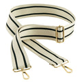 Oyster-Black - Front - Bagbase Boutique Striped Adjustable Bag Strap