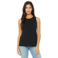 Black - Back - Bella + Canvas Womens-Ladies Muscle Jersey Tank Top