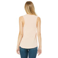 Peach Heather - Side - Bella + Canvas Womens-Ladies Muscle Jersey Tank Top