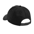 Black - Back - Beechfield 5 Panel Organic Cotton Baseball Cap