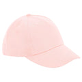 Powder Pink - Front - Beechfield 5 Panel Organic Cotton Baseball Cap