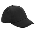 Black - Front - Beechfield 5 Panel Organic Cotton Baseball Cap