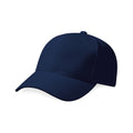 French Navy - Front - Beechfield Unisex Adult Pro-Style Heavy Brushed Cotton Baseball Cap