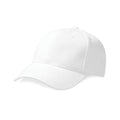 White - Front - Beechfield Unisex Adult Pro-Style Heavy Brushed Cotton Baseball Cap