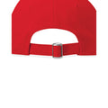 Classic Red - Back - Beechfield Unisex Adult Pro-Style Heavy Brushed Cotton Baseball Cap