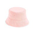 Powder Pink - Front - Beechfield Childrens-Kids Organic Cotton Bucket Hat