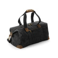 Black - Front - Quadra Heritage Leather Accents Holdall