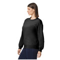 Black - Side - Gildan Unisex Adult Softstyle Fleece Midweight Pullover