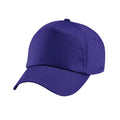 Purple - Front - Beechfield Childrens-Kids Original 5 Panel Cap