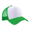 Pure Green-White - Front - Beechfield Unisex Adult Snapback Trucker Cap