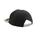 Black-Grey - Back - Beechfield Unisex Adult Original Flat Peak Snapback Cap