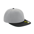 Grey-Black - Front - Beechfield Unisex Adult Original Flat Peak Snapback Cap