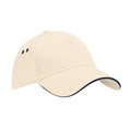 Putty-French Navy - Front - Beechfield Unisex Adult Ultimate Sandwich Peak Cap