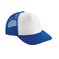 Bright Royal Blue-White - Front - Beechfield Unisex Adult Vintage Snapback Trucker Cap