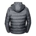 Iron Grey - Back - Russell Mens Nano Hooded Padded Jacket