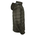 Dark Olive - Side - Russell Mens Nano Hooded Padded Jacket