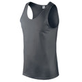 Charcoal - Side - Gildan Mens Softstyle Plain Tank Top