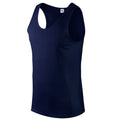 Navy Blue - Side - Gildan Mens Softstyle Plain Tank Top