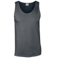 Charcoal - Front - Gildan Mens Softstyle Plain Tank Top