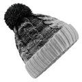 Black-Light Grey - Front - Beechfield Unisex Adult Ombre Beanie