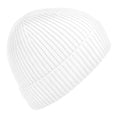 White - Front - Beechfield Unisex Adult Rib Knit Beanie