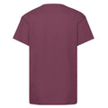 Burgundy - Back - Fruit of the Loom Childrens-Kids Original Cotton T-Shirt