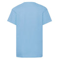 Sky Blue - Back - Fruit of the Loom Childrens-Kids Original Cotton T-Shirt