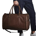 Tan - Side - Quadra Leather Cabin Bag