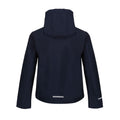 Navy-New Royal - Back - Regjun Childrens-Kids 3 Layer Soft Shell Jacket